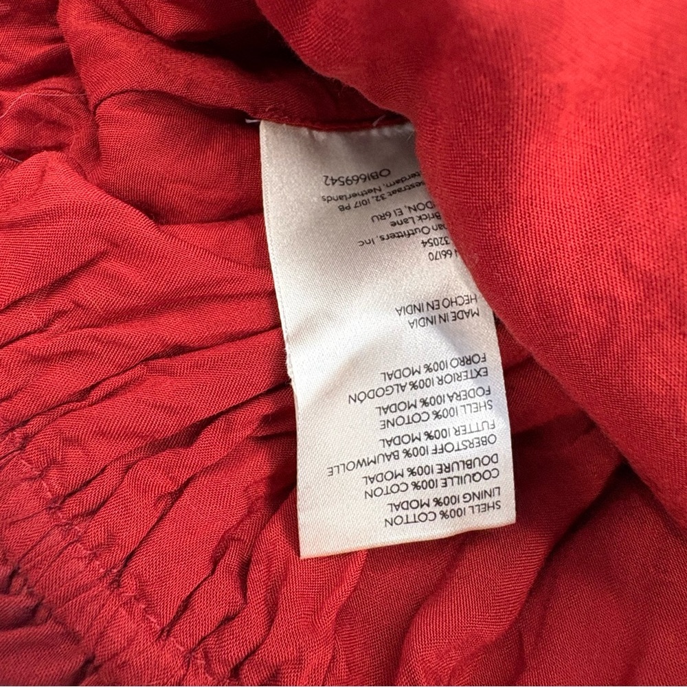 Maeve by Anthropologie Bubble Poplin Crop Top Red Polka Dot Women's Size Medium - Picture 9 of 12